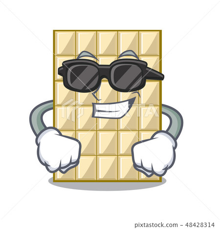 Super cool white chocolate on a cartoon plate Super cool white chocolate on a cartoon plate 48428314