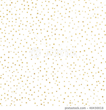 Glitter gold seamless pattern with polka dots.... - Stock Illustration ...
