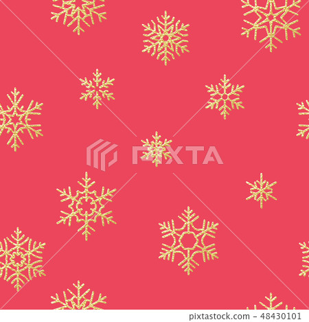 Christmas snowflakes seamless repeating pattern background. EPS 10 48430101