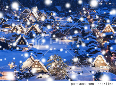 [日本岐阜縣]冬天的世界遺產白川鄉 48431168