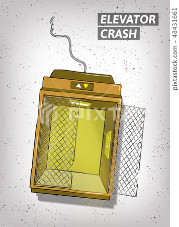 Hand drawn Elevator crash illustration 48431661