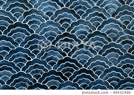 background of japanese style wave pattern teture background of japanese style wave pattern teture 48432486