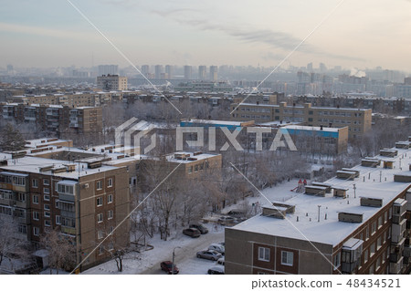 View of Chelyabinsk city. Typical russian city. View of Chelyabinsk city. Typical russian city. 48434521