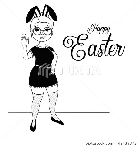 Sweet girl in a dress waving her hand. Sweet girl in a dress waving her hand. 48435372