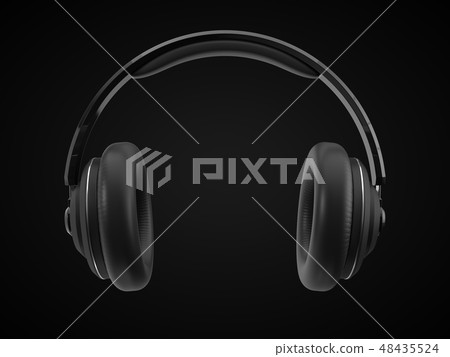 wireless headphone with modern design. 3d illustration 48435524