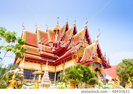 Buddhist temple in koh Samui, Thailand. Buddhist temple in koh Samui, Thailand. 48435631