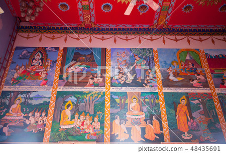 Buddhist temple in koh Samui, Thailand. Buddhist temple in koh Samui, Thailand. 48435691