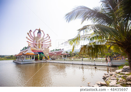 Buddhist temple in koh Samui, Thailand. Buddhist temple in koh Samui, Thailand. 48435697
