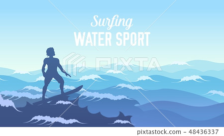 Surfer on Blue Ocean Wave in the Tube Getting Barreled. Man in ocean during surfing. Surfer on Blue Ocean Wave in the Tube Getting Barreled. Man in ocean during surfing. 48436337