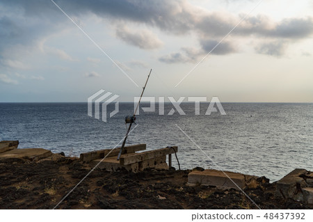 Sea fishing from the quay 48437392