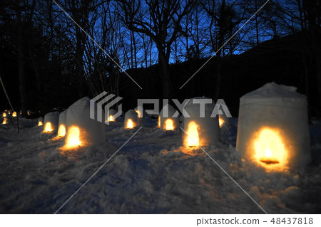 February Nikko 201 Yunishigawa Onsen Village of Heike · Snowscape Light Up 48437818