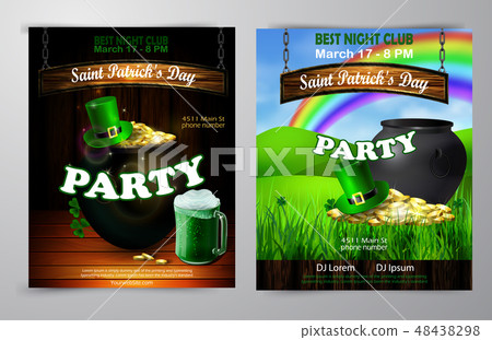 Vector St. Patrick s Day poster design template 48438298