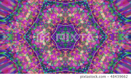 Abstract Colorful Painted Kaleidoscopic Graphic 48439662