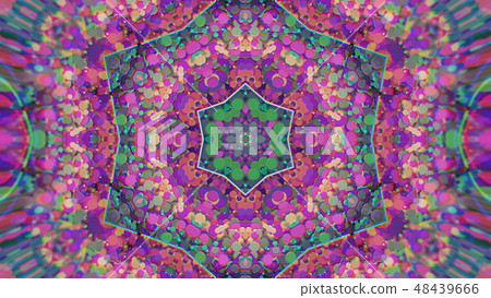 Abstract Colorful Painted Kaleidoscopic Graphic 48439666