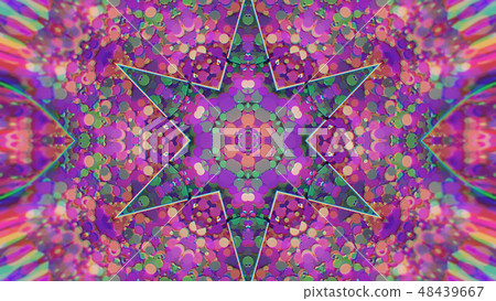 Abstract Colorful Painted Kaleidoscopic Graphic 48439667