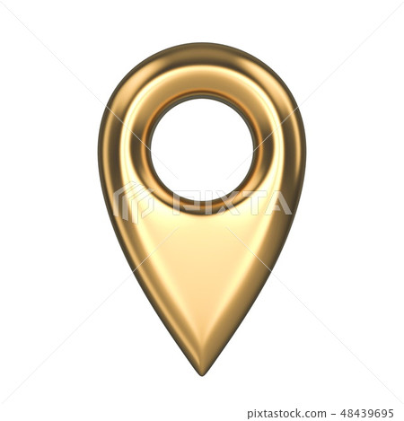 Golden map pointer 3D Golden map pointer 3D 48439695