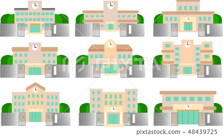 教學樓學校門門例證 48439725