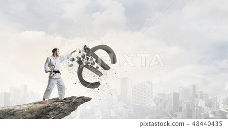 Karate man attack euro 48440435