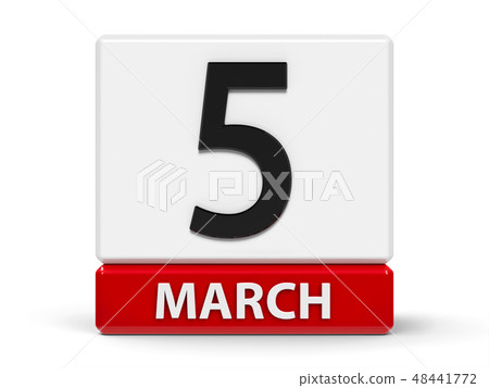 Cubes calendar 5th March Cubes calendar 5th March 48441772