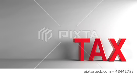 Red word TAX Red word TAX 48441782