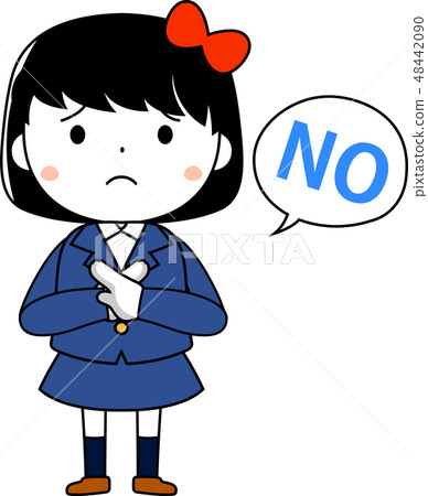 Girls student girls student Bobcut pose Facial expression cute illustrations 48442090