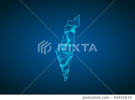 Abstract mash line and point dark background Abstract mash line and point dark background 48442619