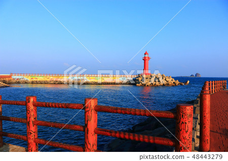 Seaside beach, beach, sea, lighthouse 48443279