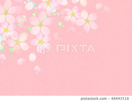櫻花水彩風格紋理 櫻花水彩風格紋理 48443518