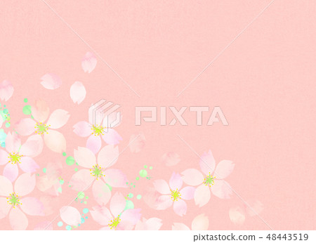 櫻花水彩風格紋理 櫻花水彩風格紋理 48443519