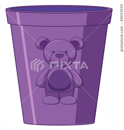 Purple cup with bear Purple cup with bear 48443834