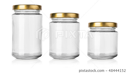 empty glass jar isolated 48444152
