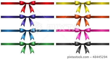 Eight ribbons in different colors Eight ribbons in different colors 48445294