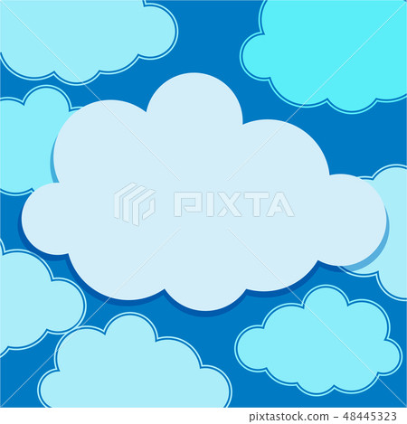 Clouds floating on blue sky - Stock Illustration [48445323] - PIXTA