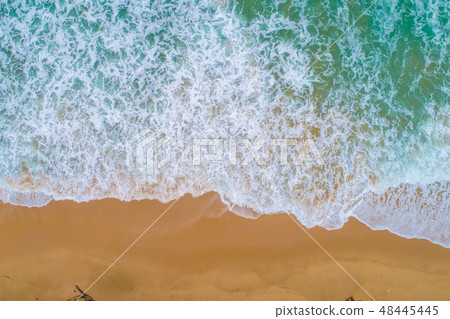 Sea wave on sand beach turquoise water landscape Sea wave on sand beach turquoise water landscape 48445445