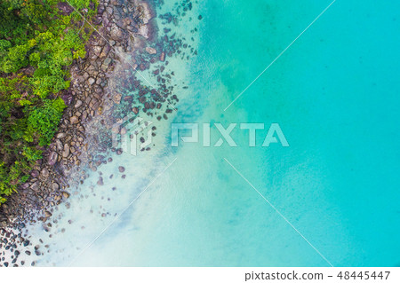 Aerial view island sea beach beautiful of nature Aerial view island sea beach beautiful of nature 48445447