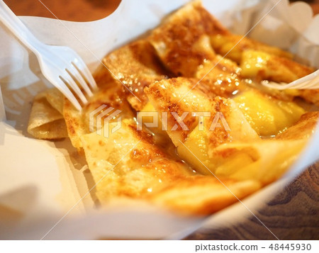 Indian style pancake called Roti. 48445930