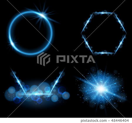 Blue light in four different designs 48446404