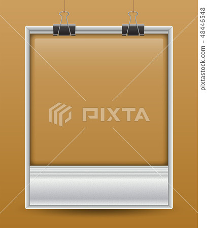 Photo frame with two paper clips Photo frame with two paper clips 48446548