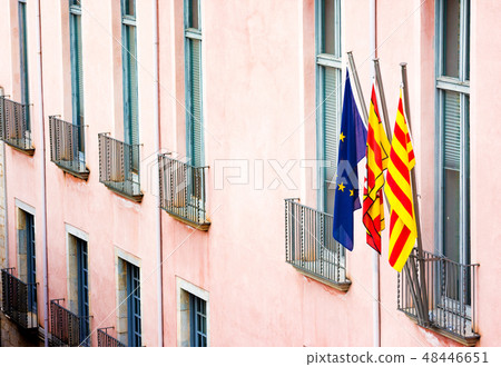 Flage of European union, Spain and Catalonia 48446651
