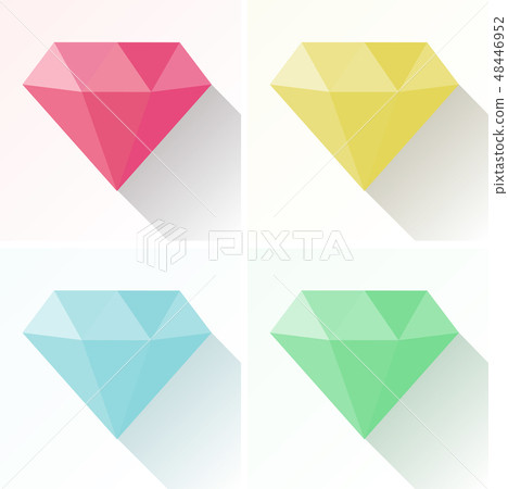 Diamond shape in four different colors 48446952