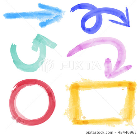 Different arrows and frames with watercolor Different arrows and frames with watercolor 48446965