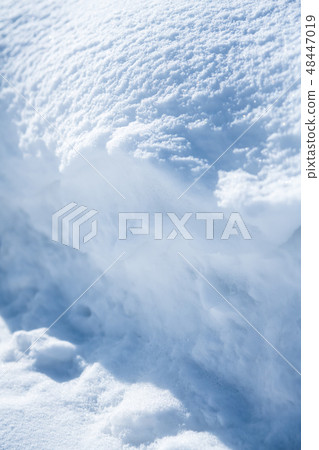 Snow covered with snow 48447019