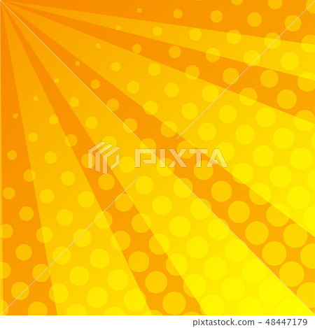 Yellow dots on orange background 48447179