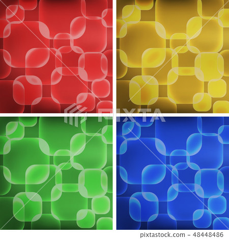 Square shapes on four colors backgrounds - Stock Illustration [48448486 ...