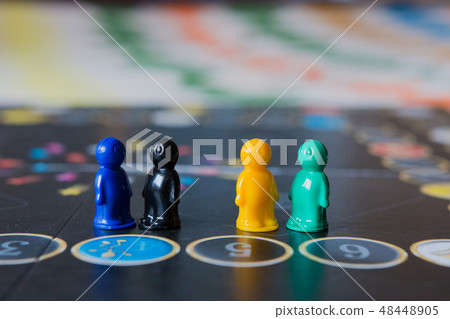 Multi-colored chips for tabletop game in the form Multi-colored chips for tabletop game in the form 48448905