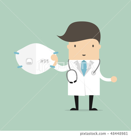 Doctor with Mask for protect outdoor air pollution 48448981