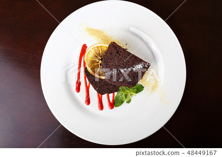 piece of chocolate pie piece of chocolate pie 48449167