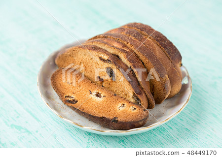 sweet bread crackers on a plate sweet bread crackers on a plate 48449170