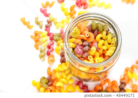 colored pasta in a jar colored pasta in a jar 48449171
