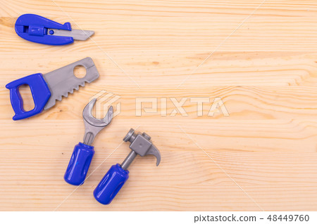set of joiner's tools on woodenl background set of joiner's tools on woodenl background 48449760